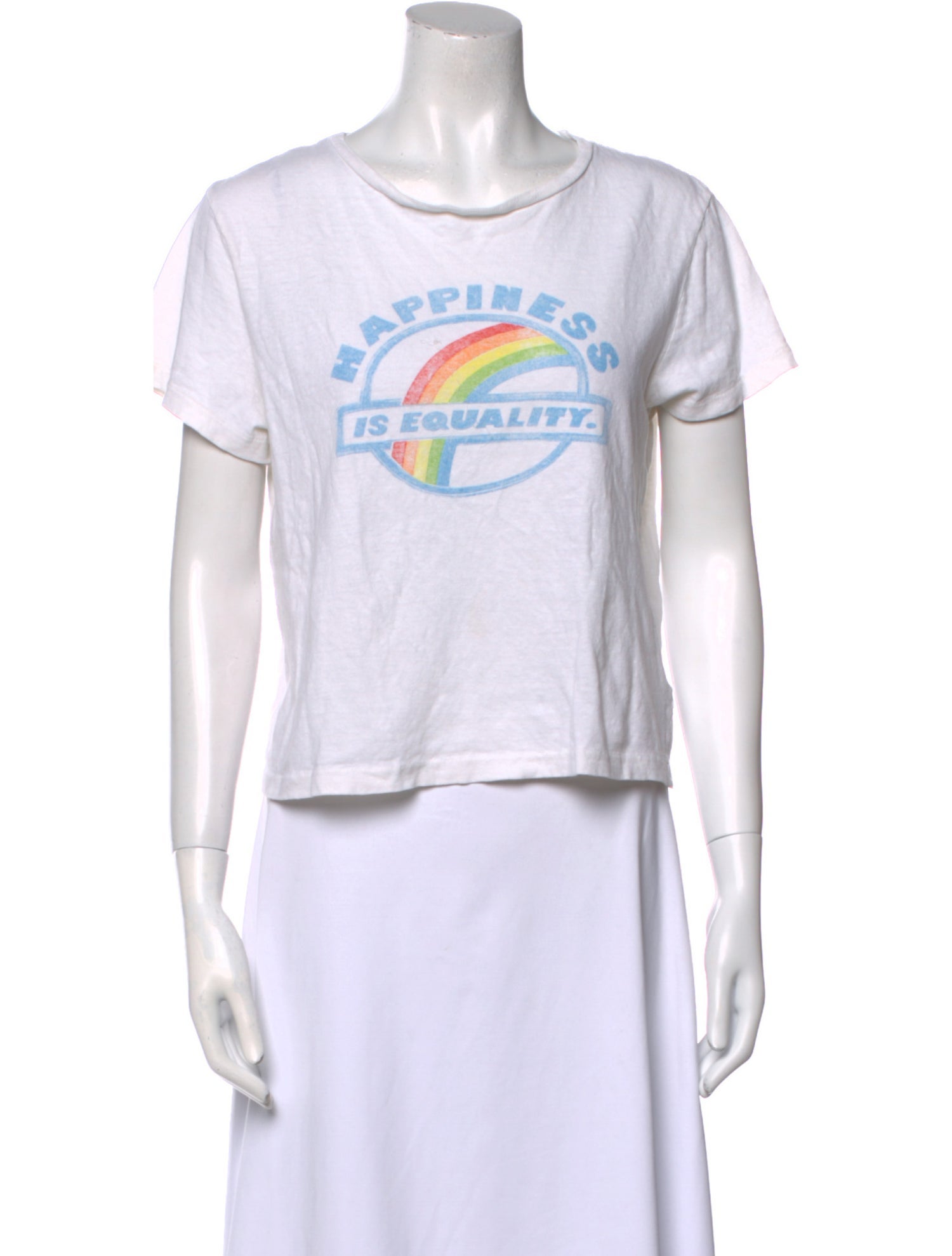 Re/Done x Hanes Graphic Print Scoop Neck T-Shirt