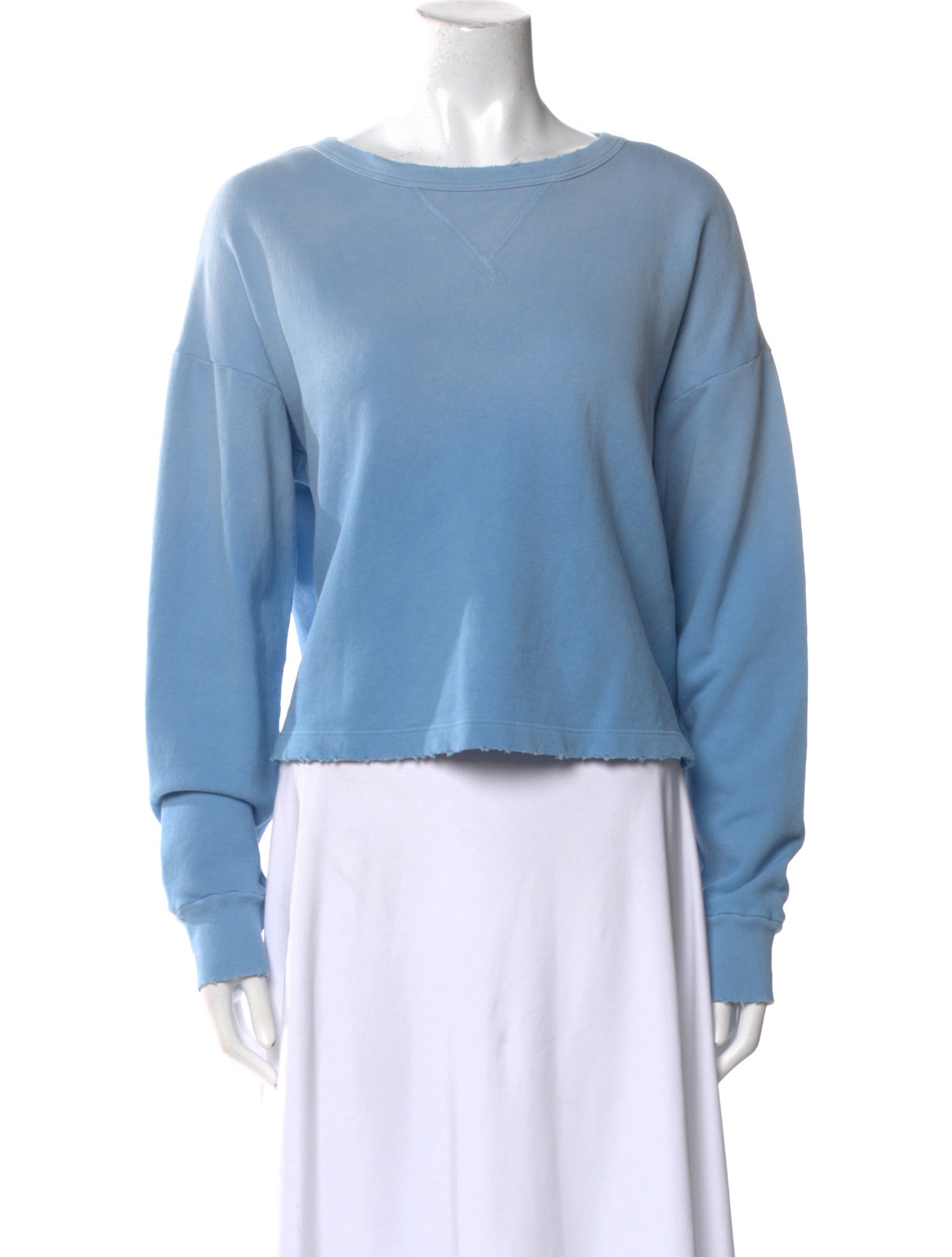 Re/Done x Hanes Bateau Neckline Long Sleeve Sweatshirt