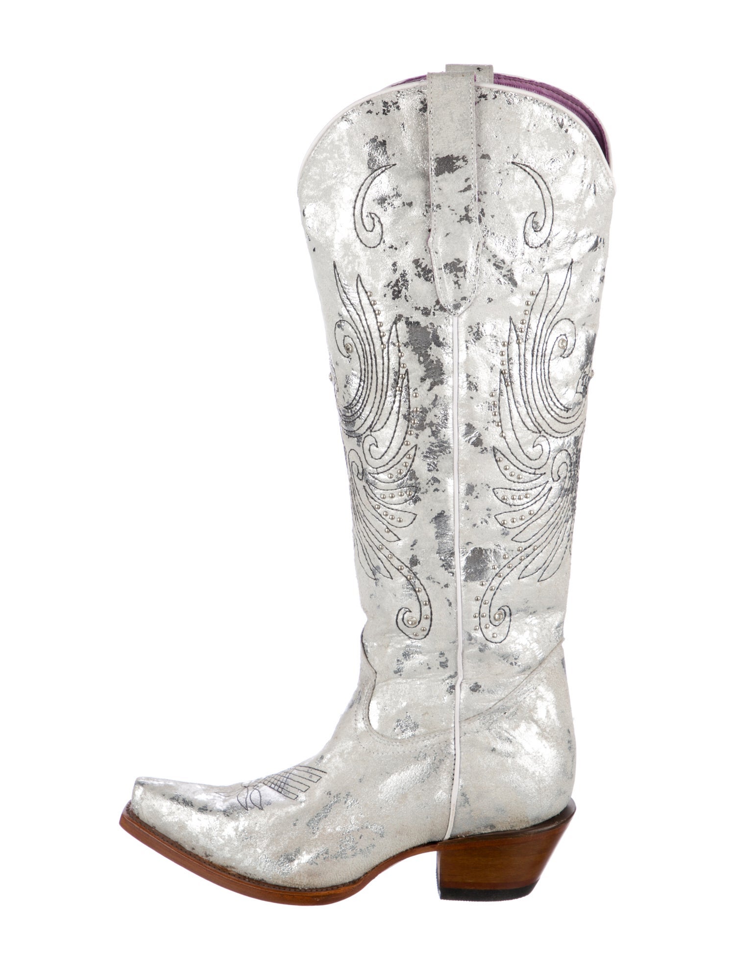 Rock'em Leather Printed Riding Boots