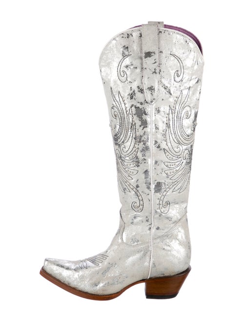 Rock'em Leather Printed Riding Boots