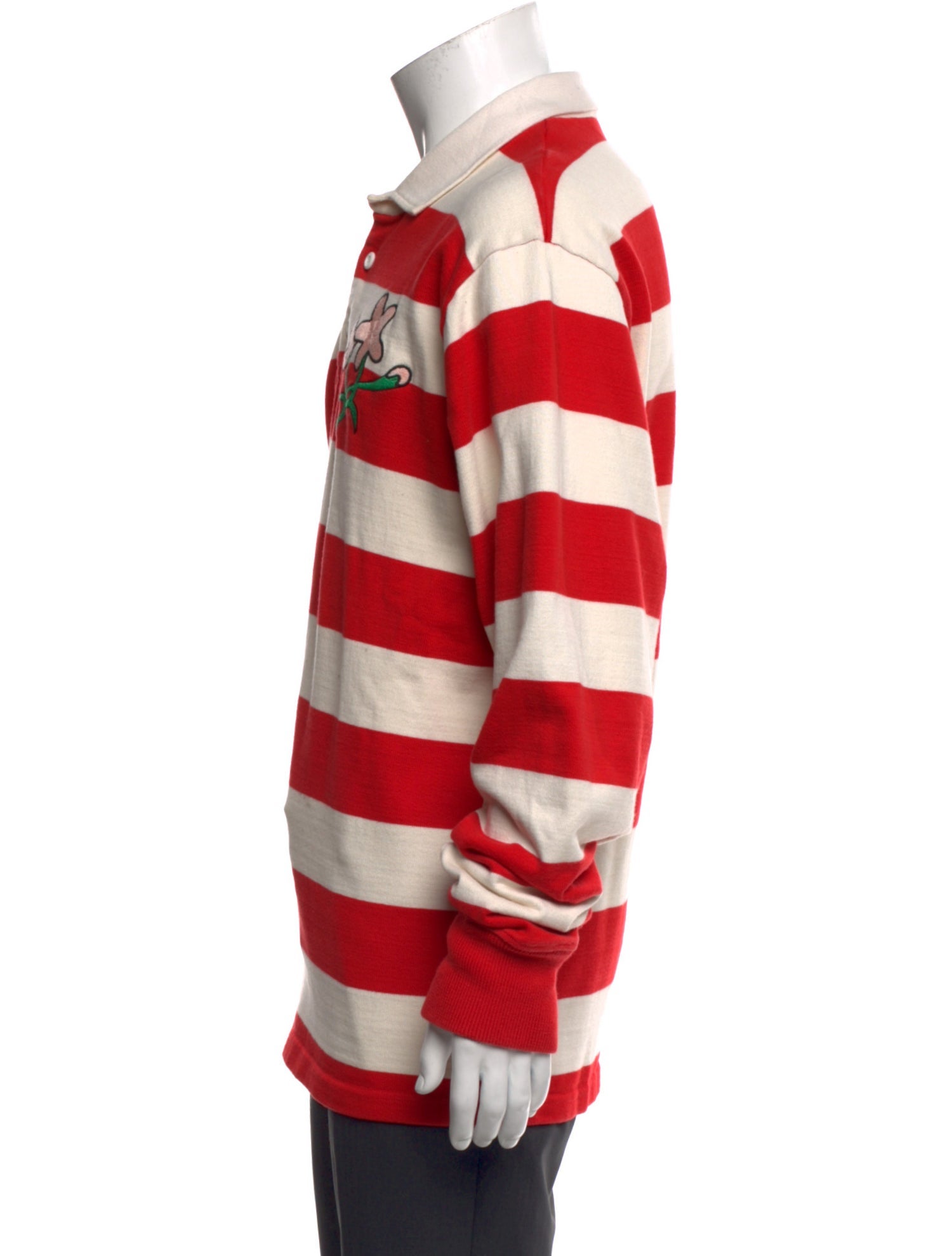 Rowing Blazers x Sports D'Epoque Striped V-Neck Polo Shirt