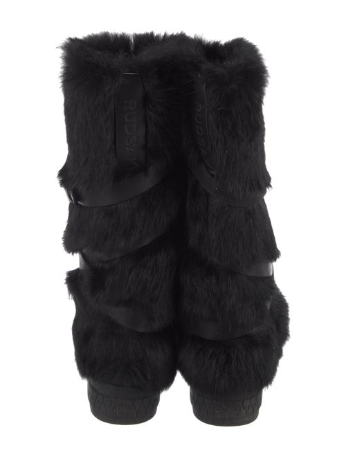 Rudsak Leather Fur Trim Lace-Up Boots