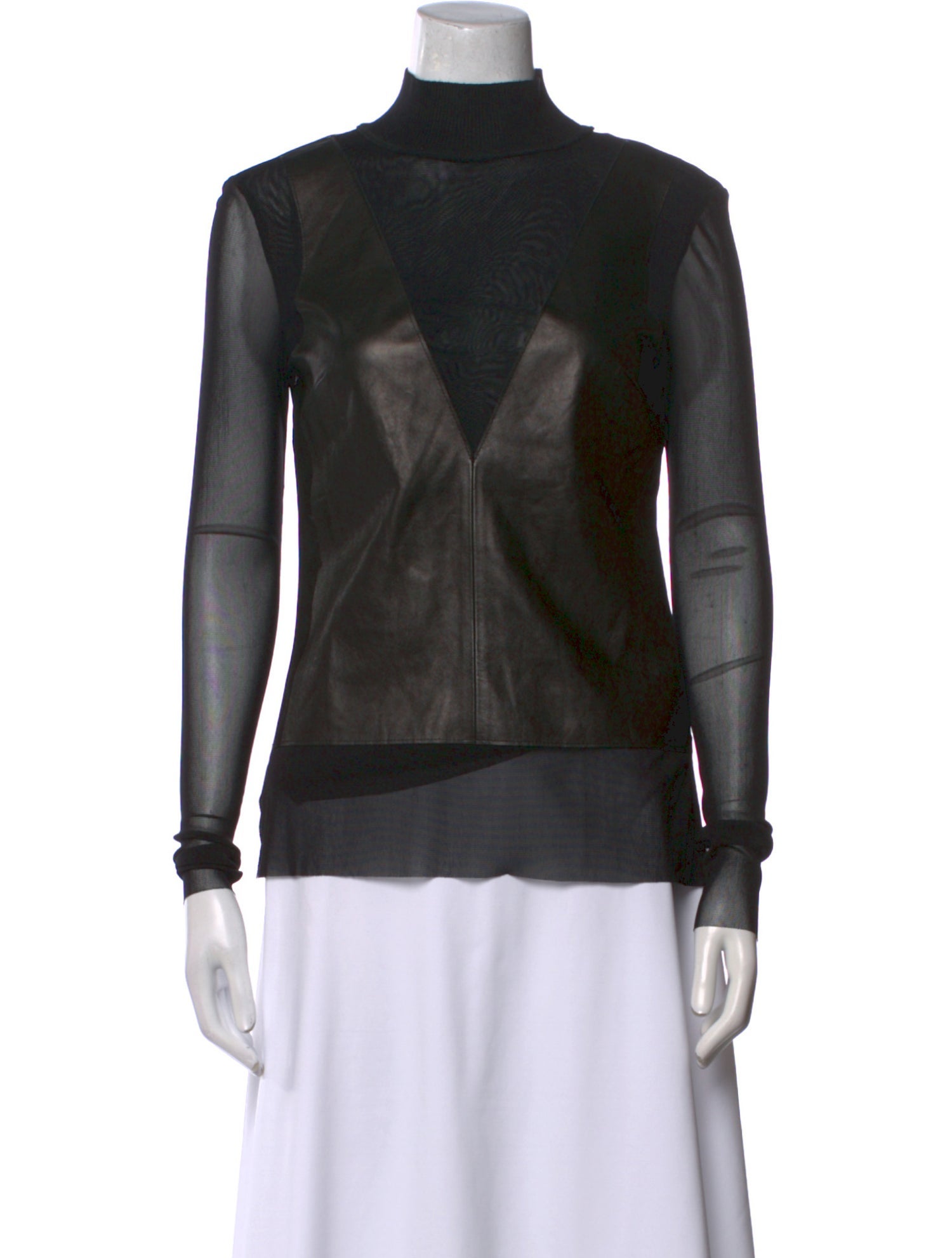 Rudsak Mesh Turtleneck Top