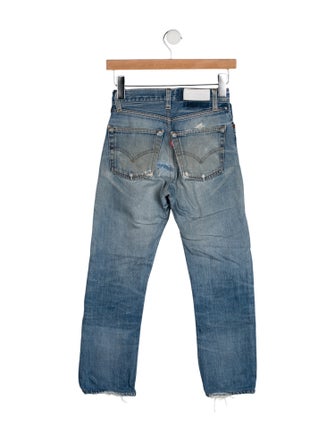 Re/Done X Levis Mid-Rise Straight Leg Jeans
