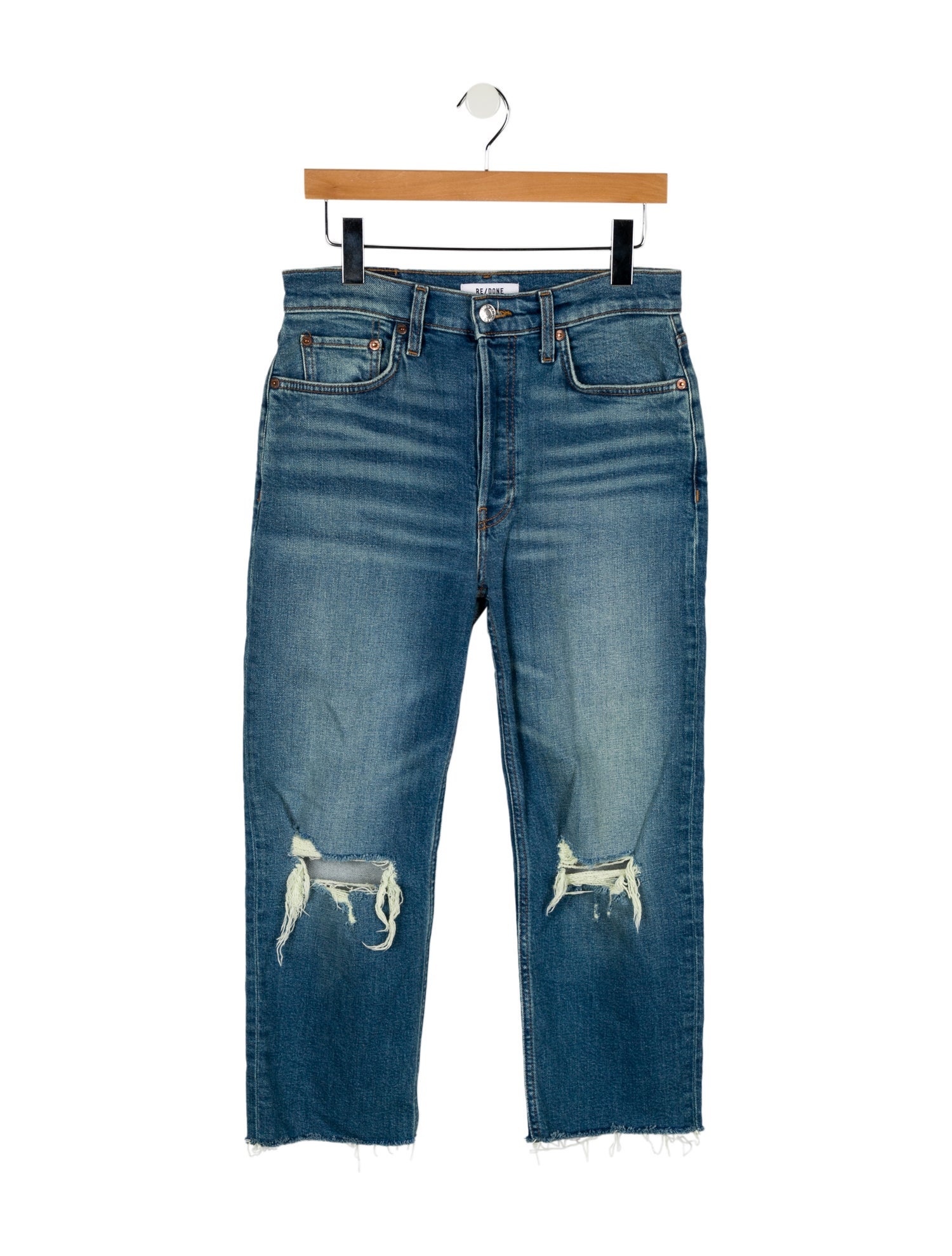 Re/Done X Levis High-Rise Straight Leg Jeans