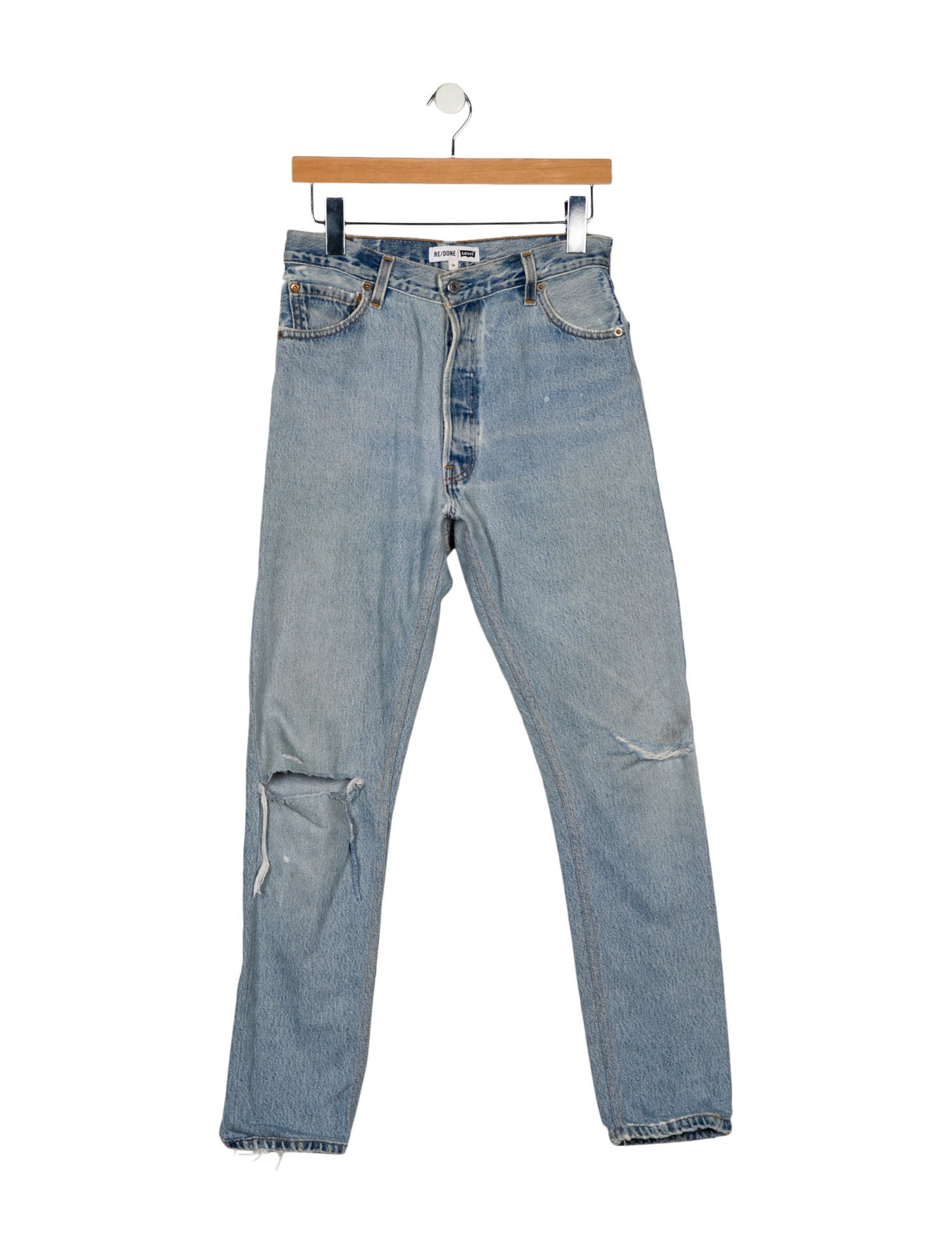 Re/Done X Levis High-Rise Straight Leg Jeans