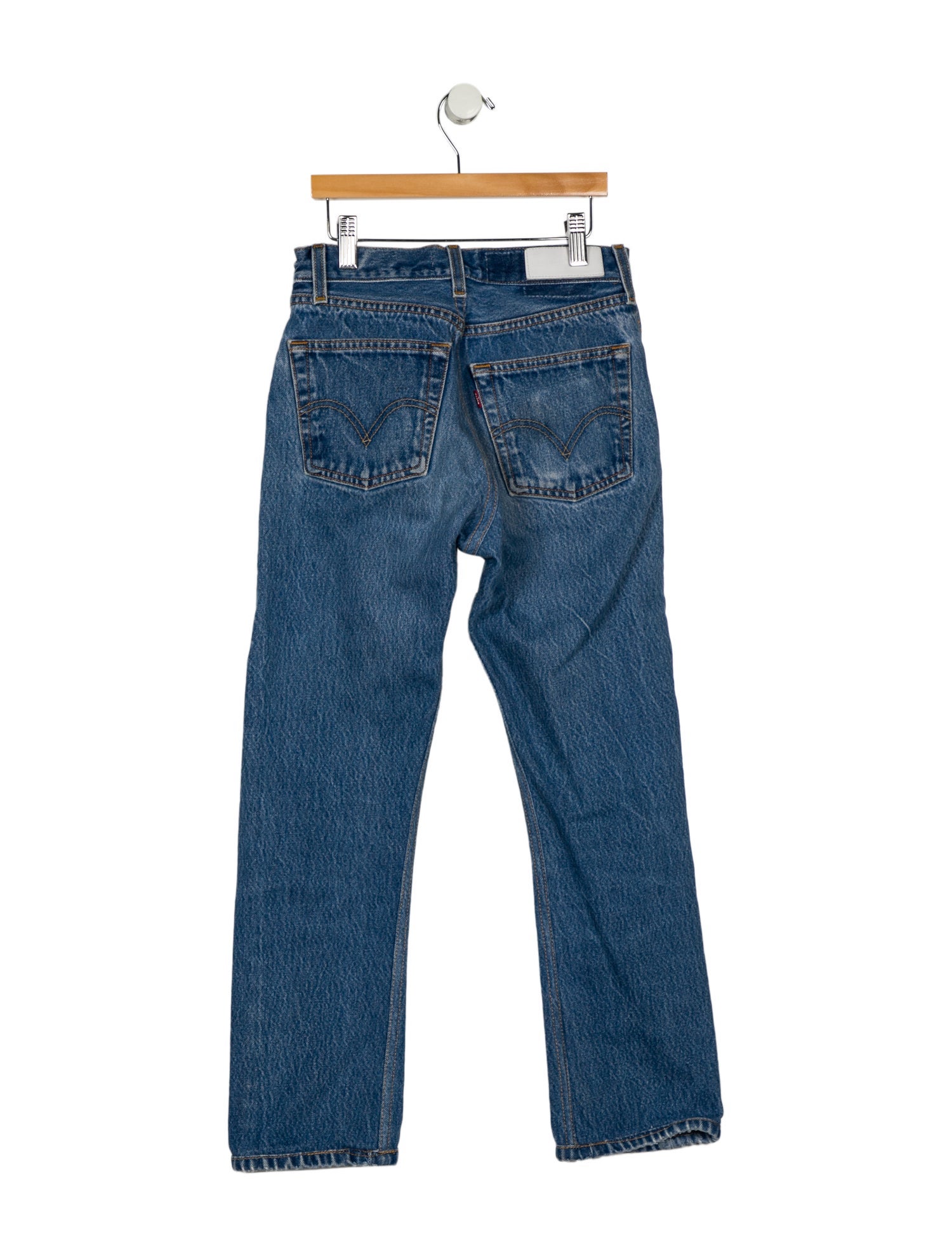 Re/Done X Levis Mid-Rise Straight Leg Jeans