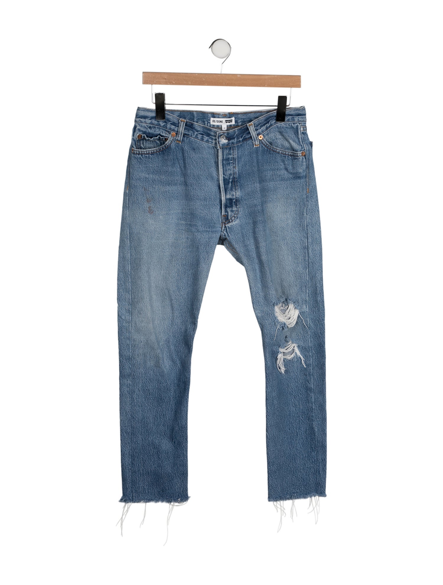 Re/Done X Levis Mid-Rise Straight Leg Jeans