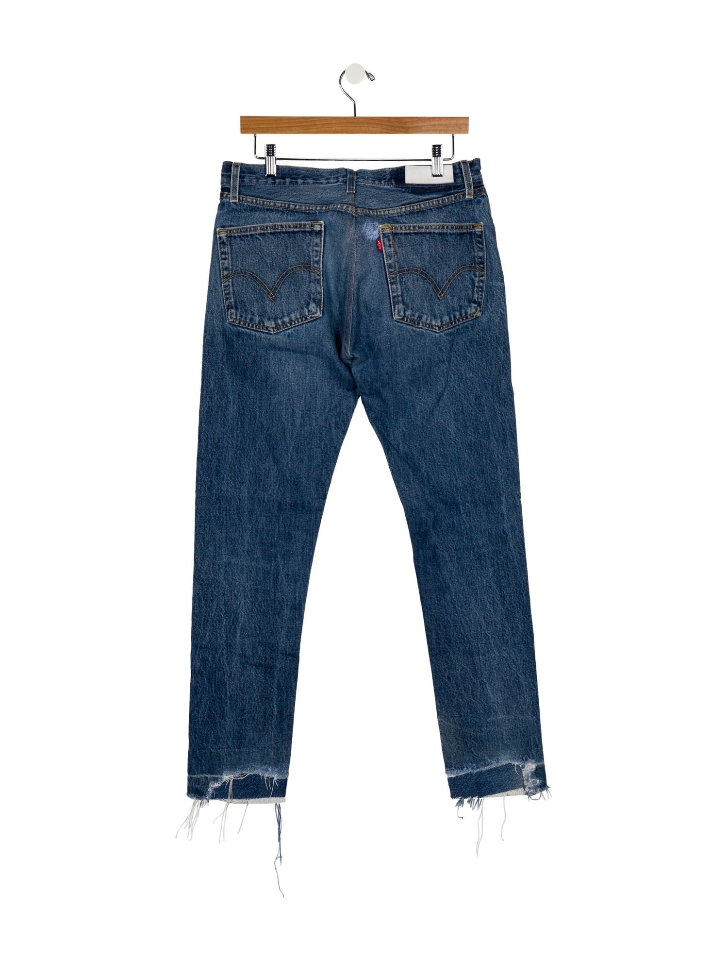 Re/Done X Levis Mid-Rise Straight Leg Jeans