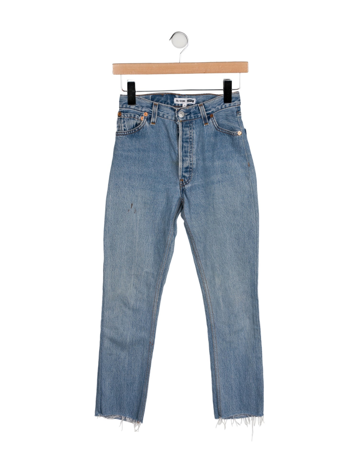 Re/Done X Levis Mid-Rise Straight Leg Jeans
