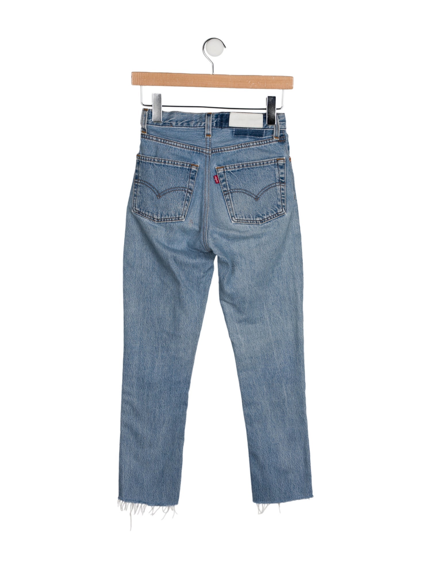 Re/Done X Levis Mid-Rise Straight Leg Jeans