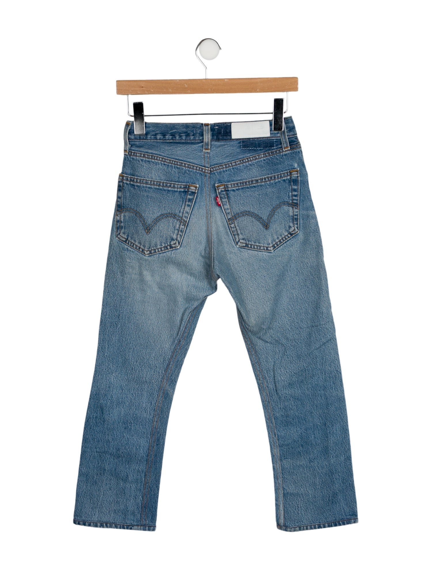 Re/Done X Levis Mid-Rise Straight Leg Jeans