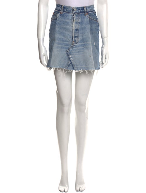 Re/Done X Levis Distressed Accents Mini Skirt