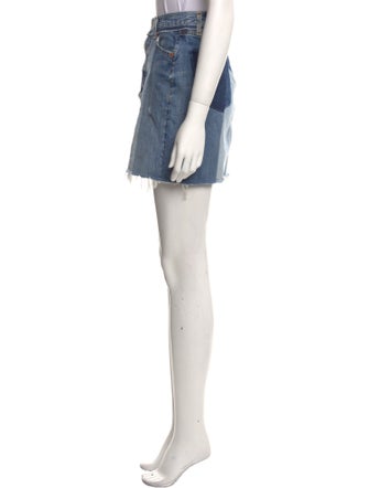 Re/Done X Levis Distressed Accents Mini Skirt