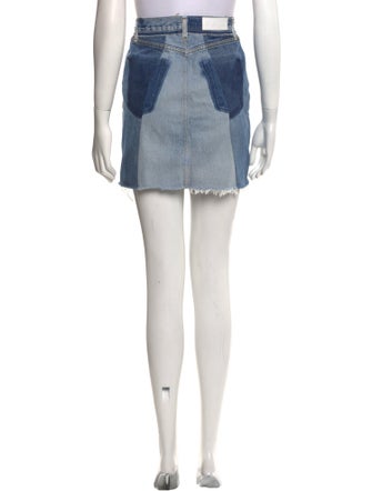 Re/Done X Levis Distressed Accents Mini Skirt