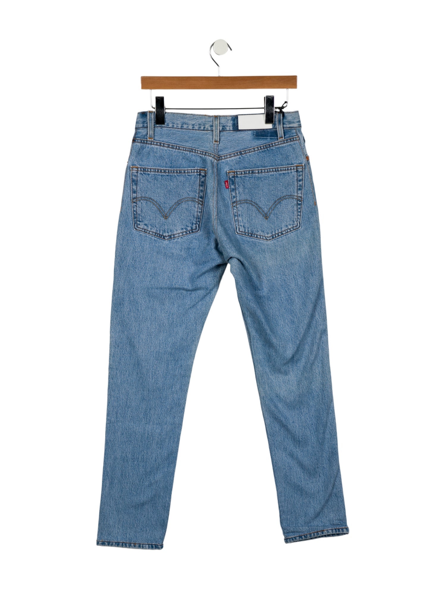 Re/Done X Levis Mid-Rise Straight Leg Jeans