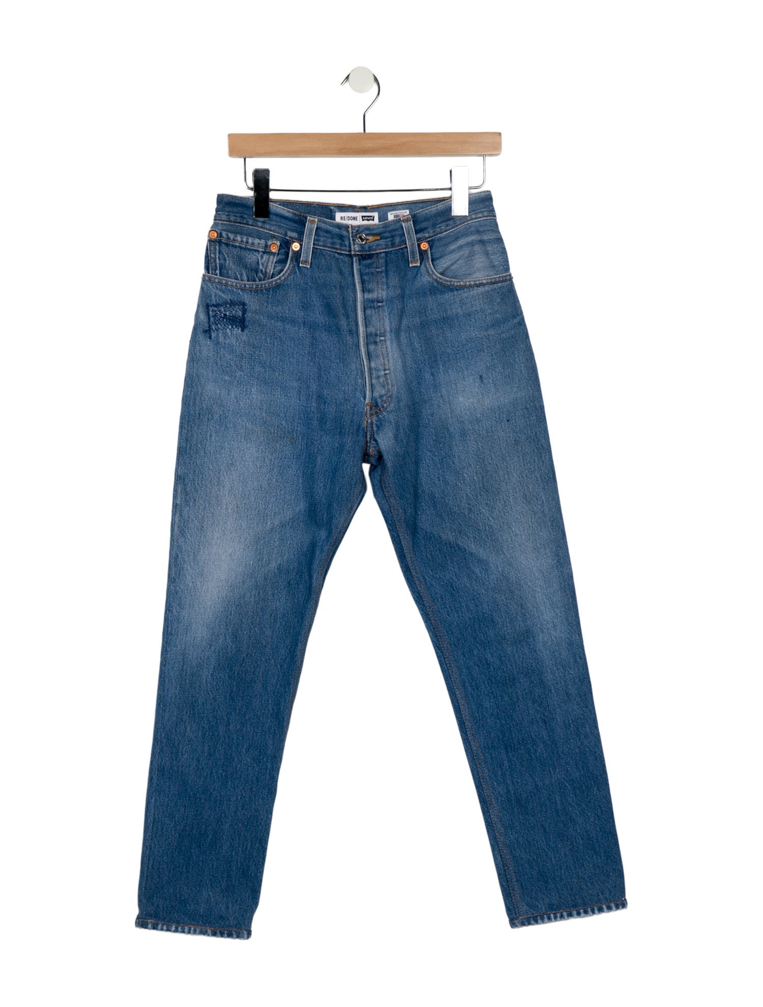 Re/Done X Levis High-Rise Straight Leg Jeans