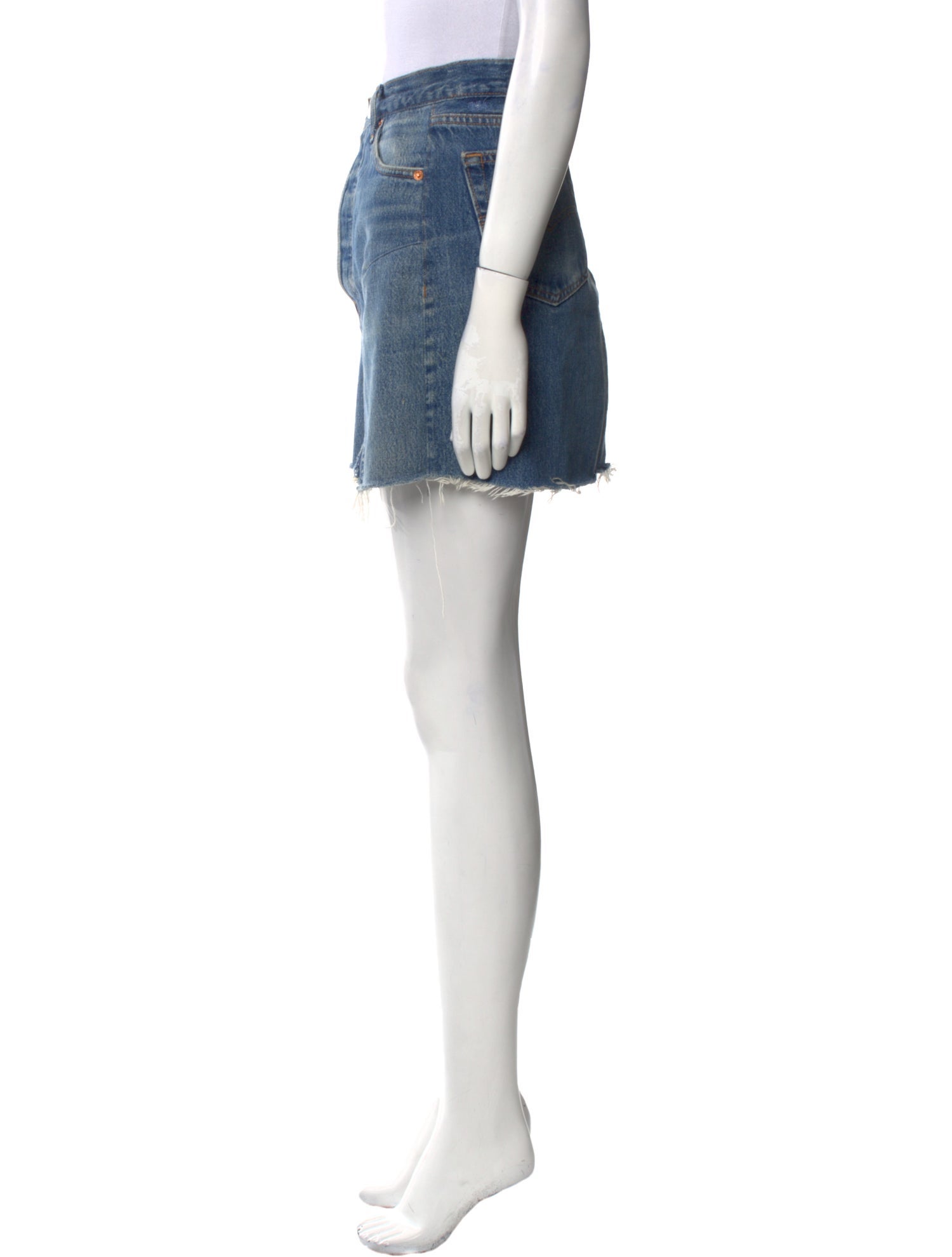 Re/Done X Levis Distressed Accents Mini Skirt