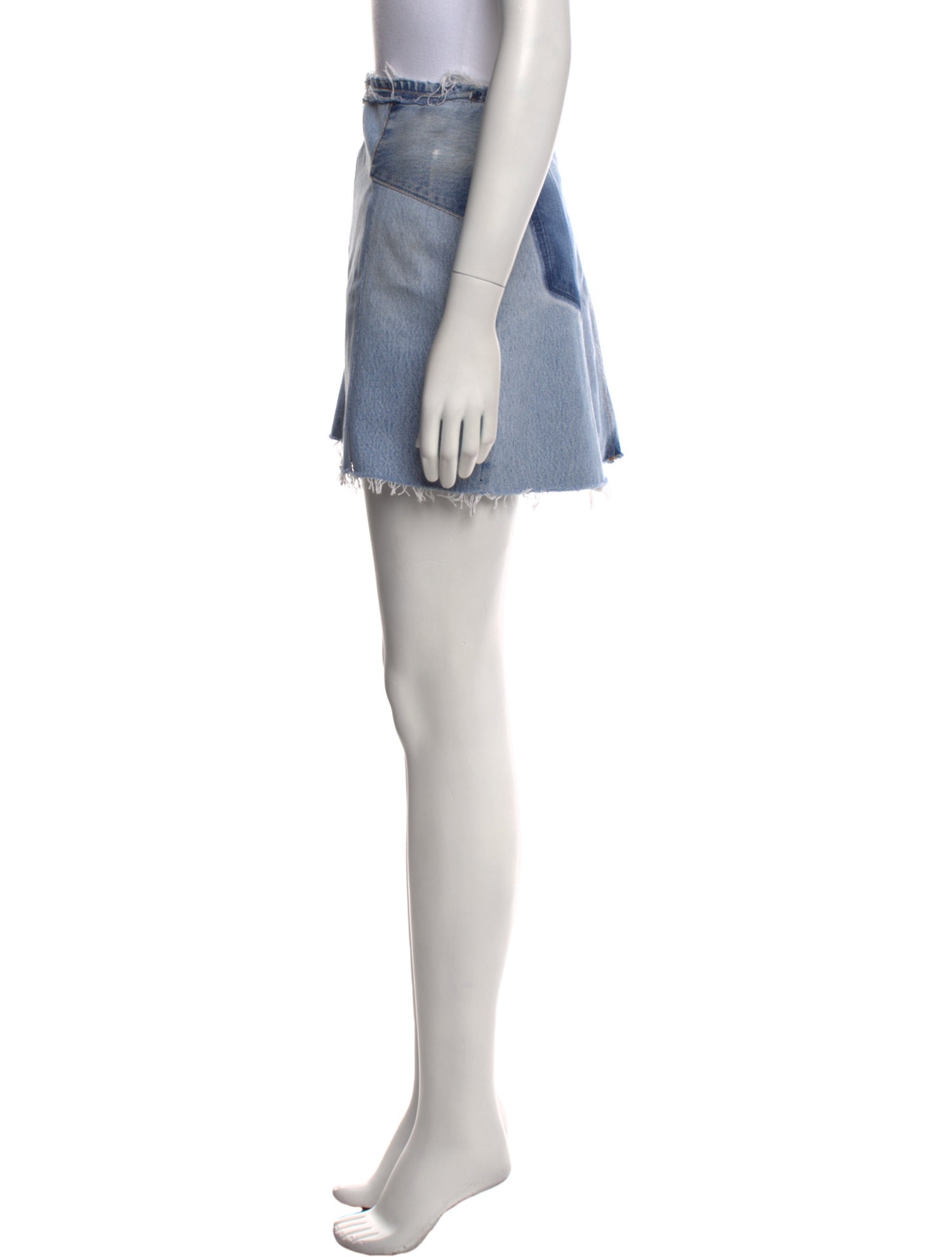 Re/Done X Levis Distressed Accents Mini Skirt