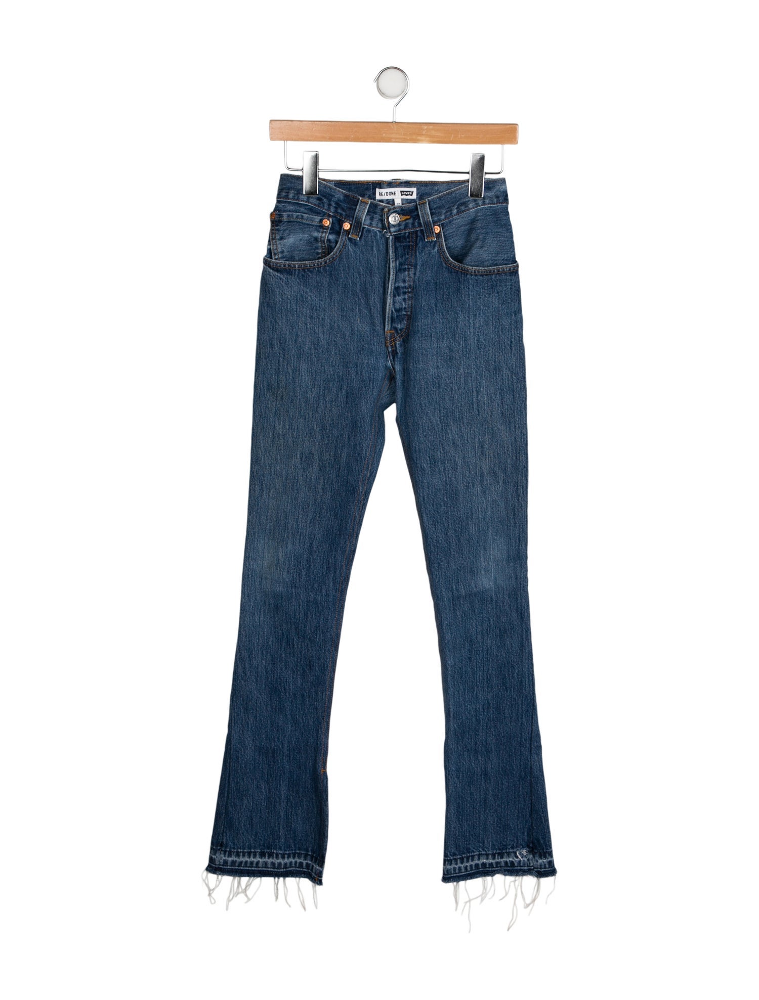 Re/Done X Levis Mid-Rise Straight Leg Jeans