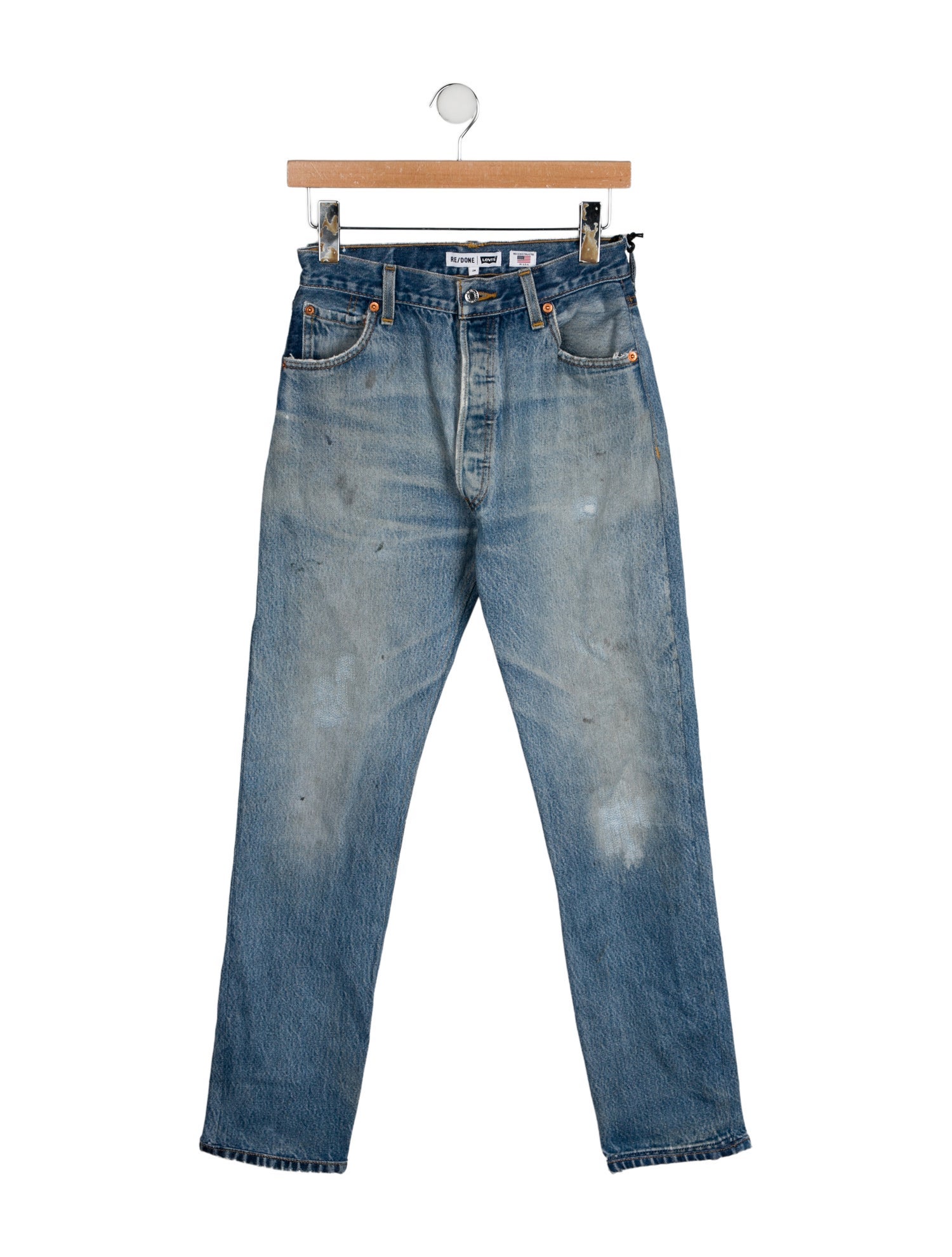 Re/Done X Levis Mid-Rise Straight Leg Jeans w/ Tags