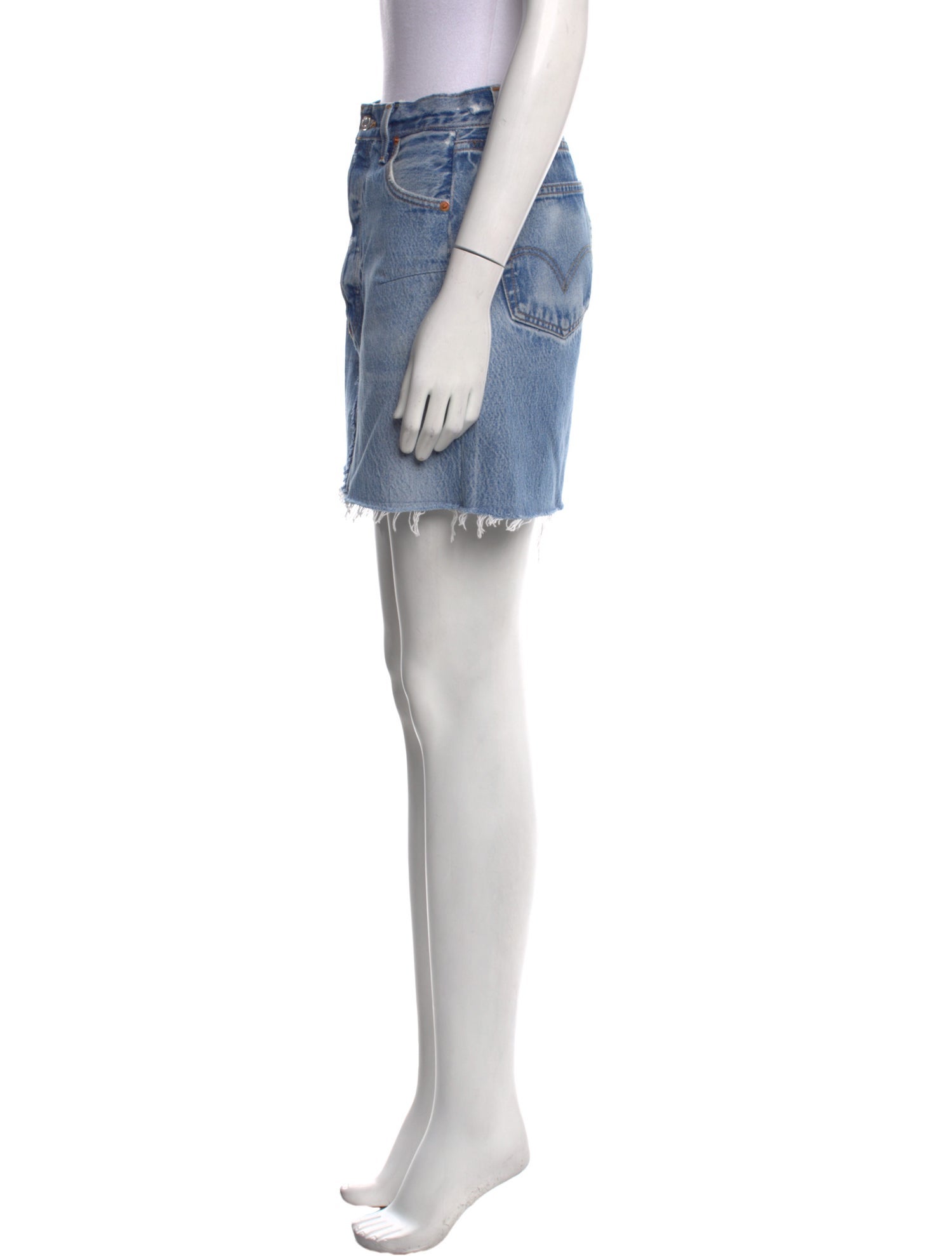 Re/Done X Levis Distressed Accents Mini Skirt