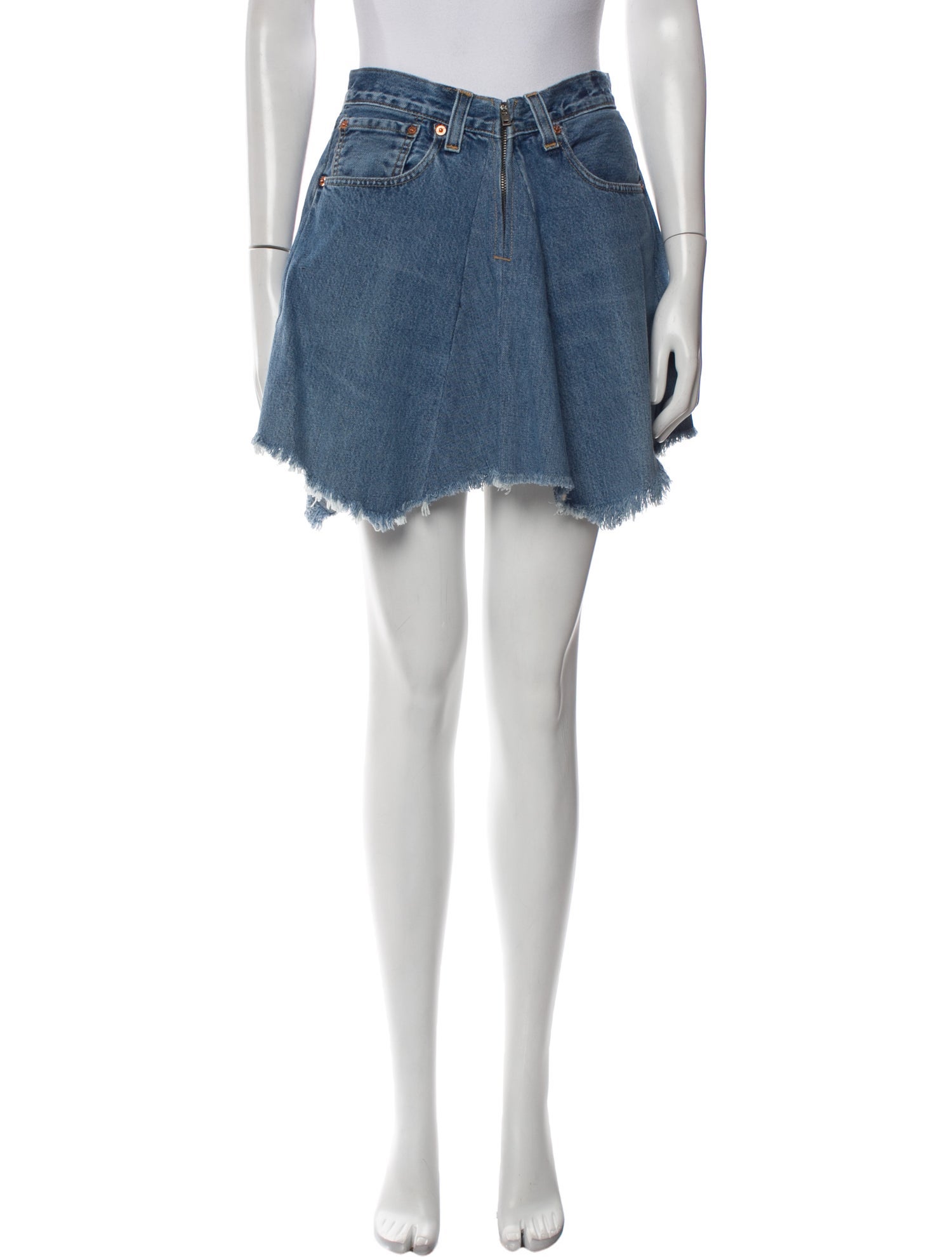 Re/Done X Levis Distressed Accents Mini Skirt