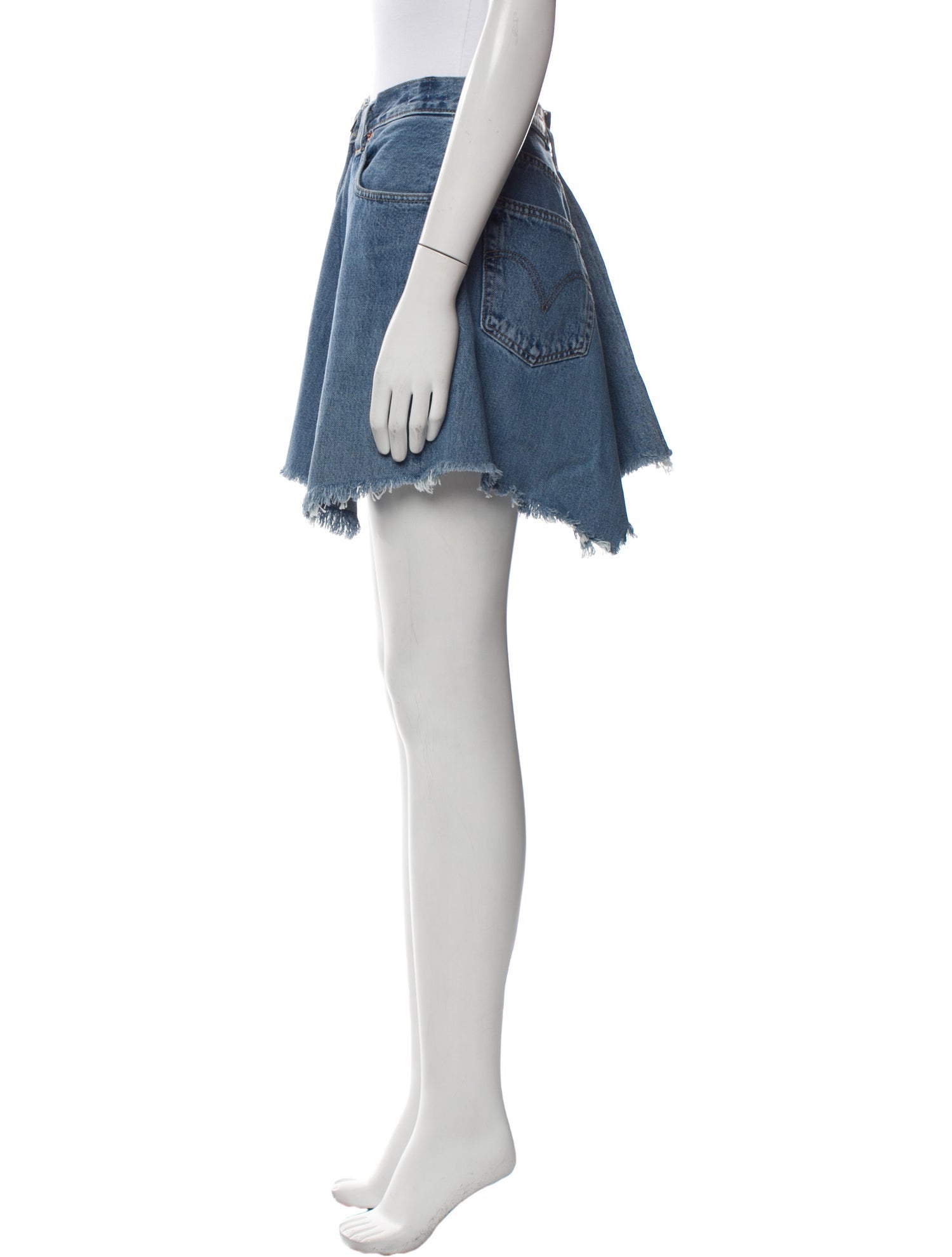 Re/Done X Levis Distressed Accents Mini Skirt