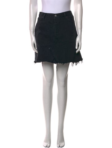 Re/Done X Levis Skirts Raw-Edge Trim Mini Skirt M