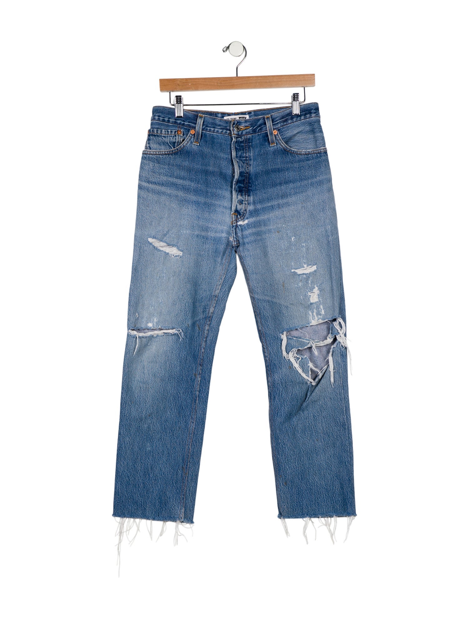 Re/Done X Levis High-Rise Straight Leg Jeans