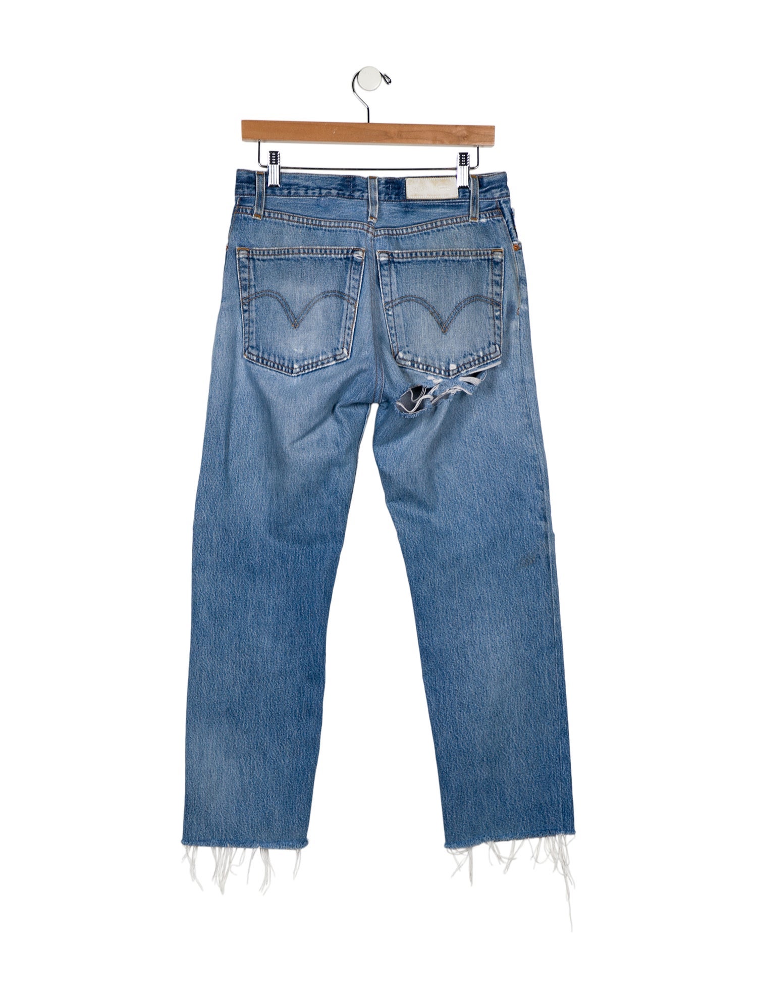 Re/Done X Levis High-Rise Straight Leg Jeans