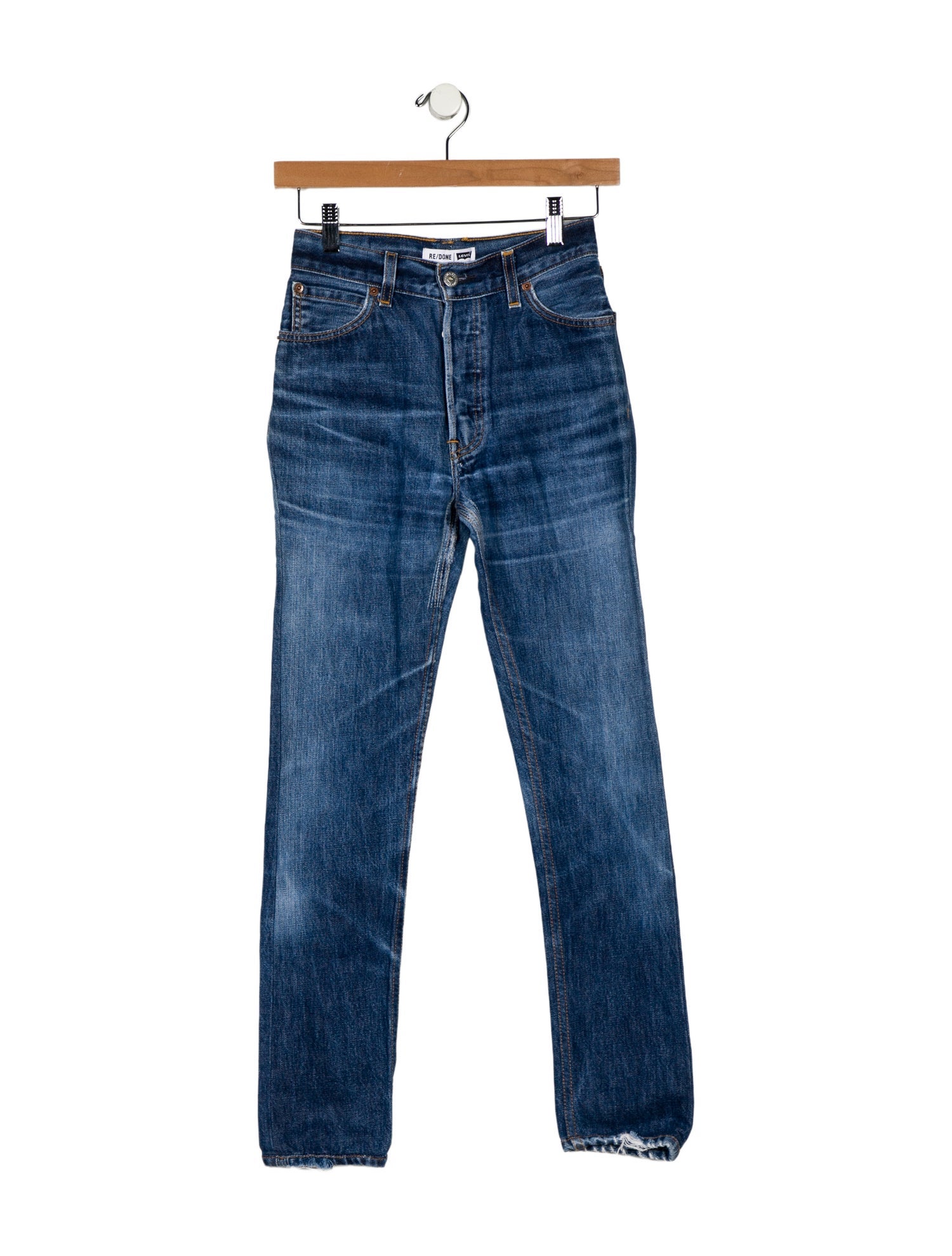 Re/Done X Levis Mid-Rise Straight Leg Jeans