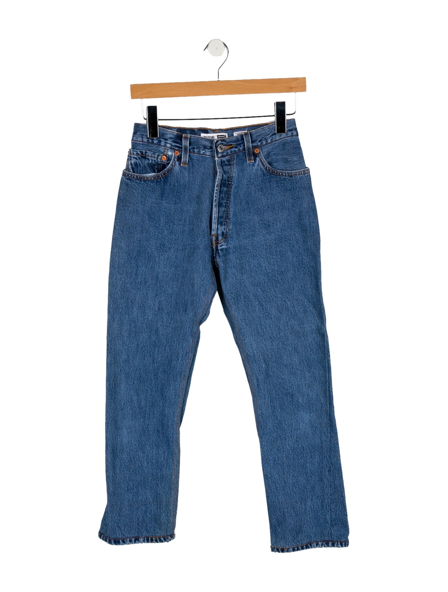 Re/Done X Levis Mid-Rise Straight Leg Jeans