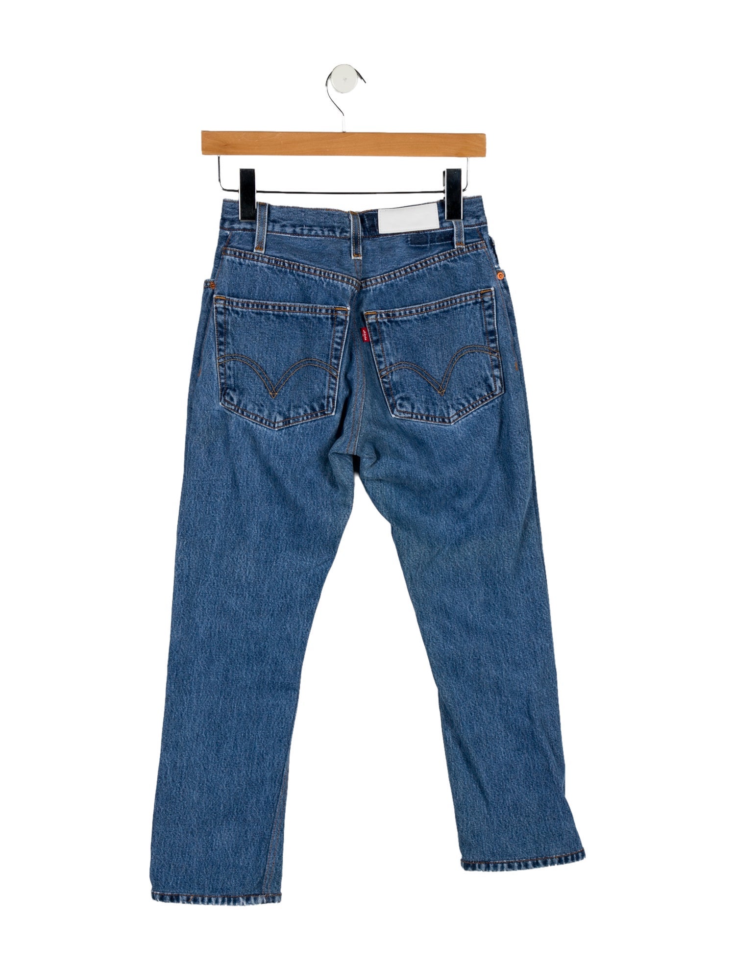 Re/Done X Levis Mid-Rise Straight Leg Jeans