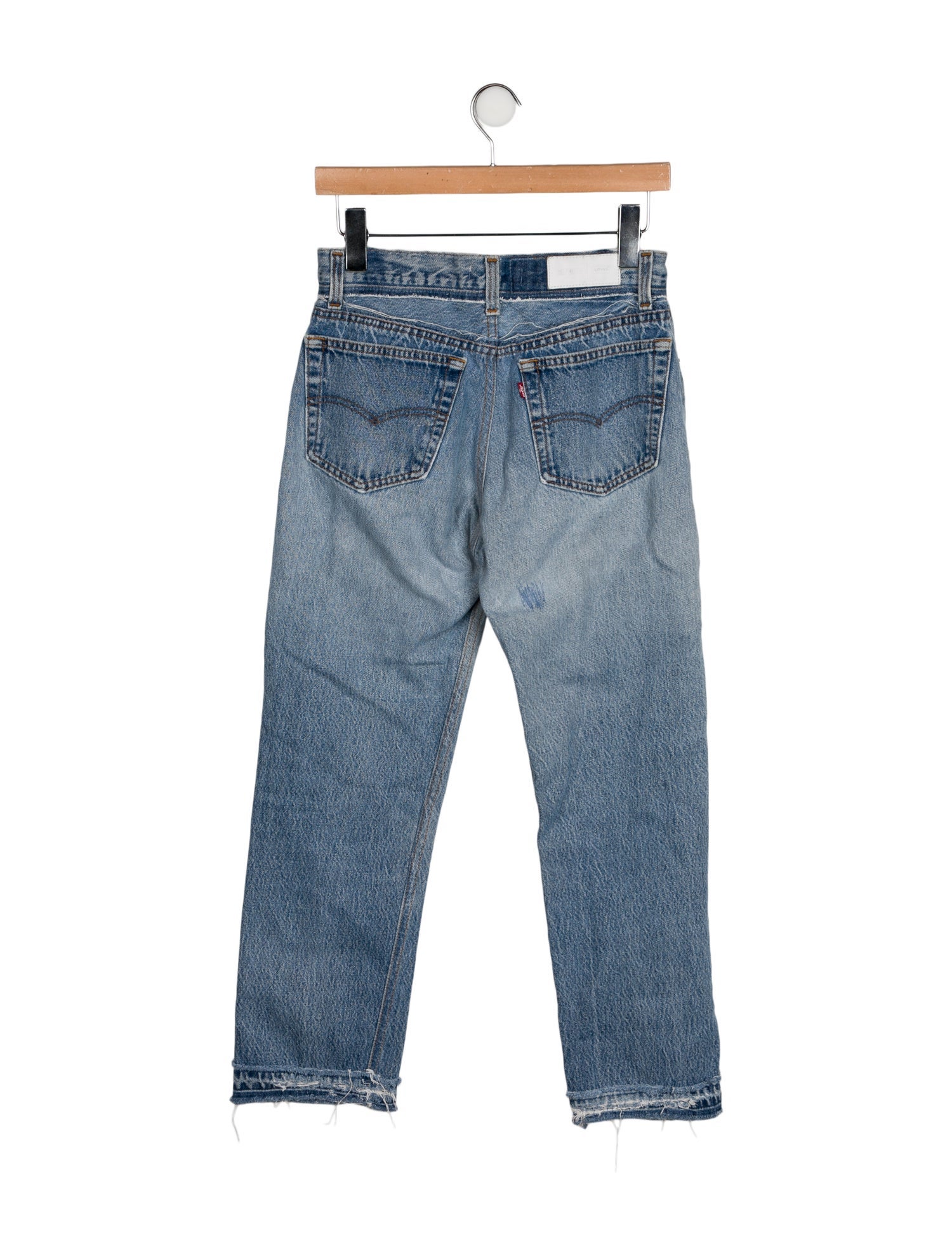 Re/Done X Levis Mid-Rise Straight Leg Jeans