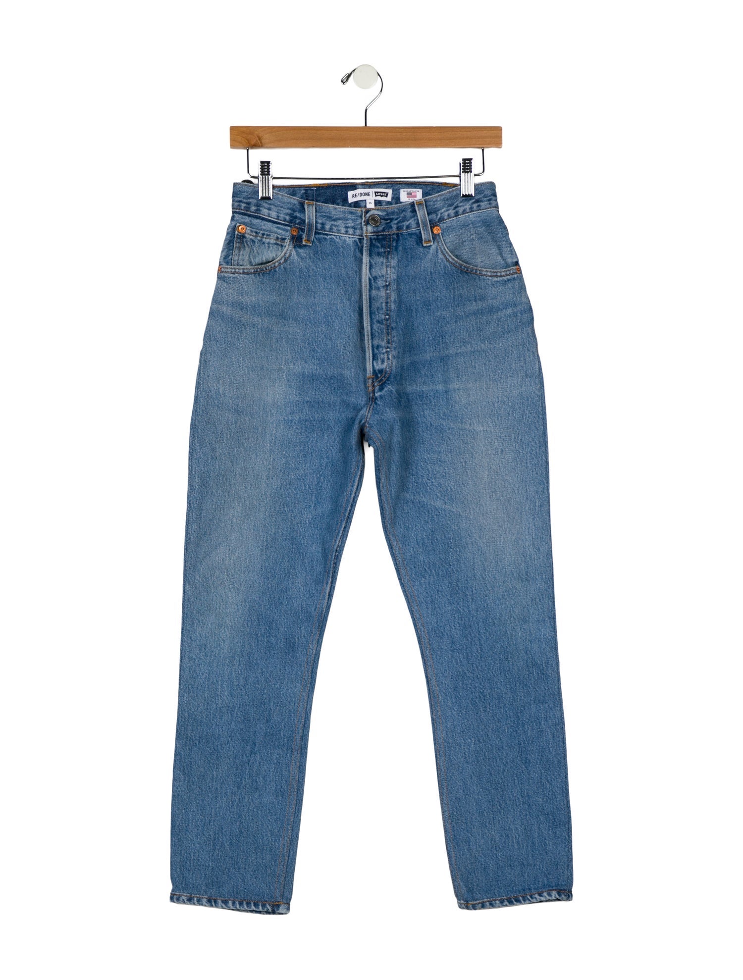 Re/Done X Levis High-Rise Straight Leg Jeans
