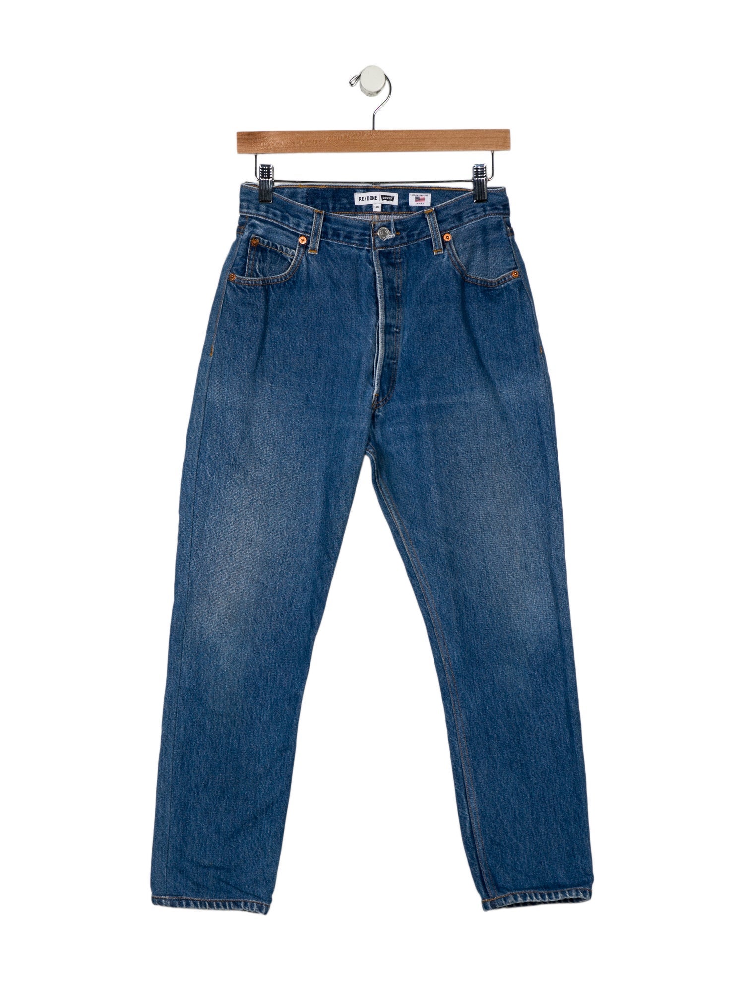 Re/Done X Levis High-Rise Straight Leg Jeans