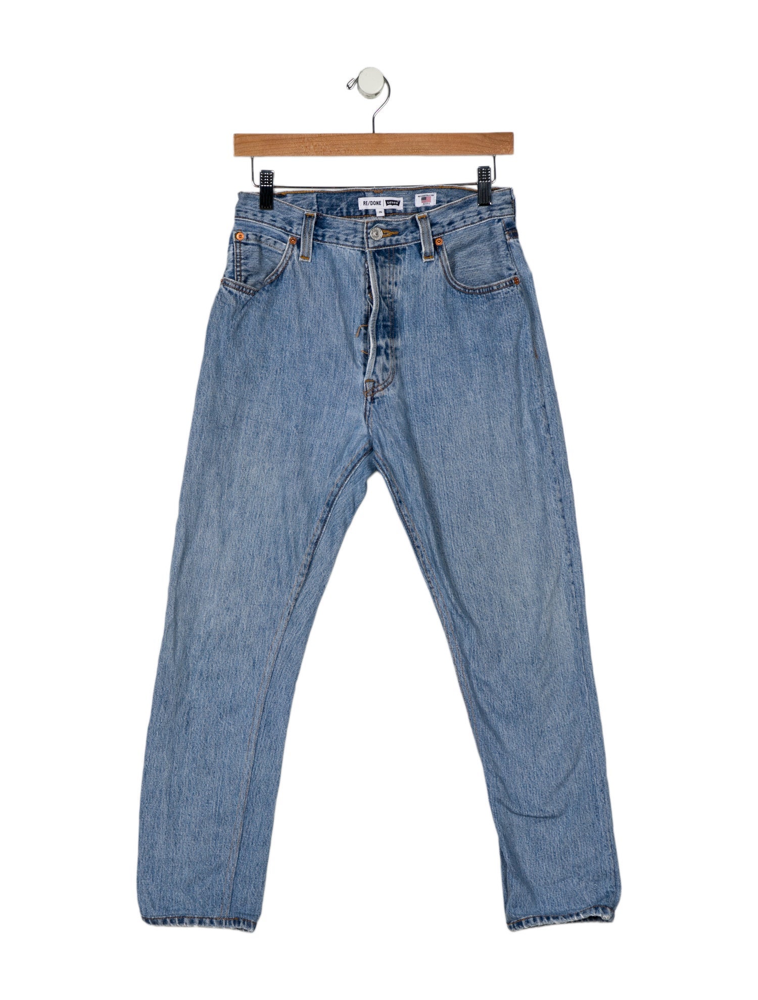 Re/Done X Levis High-Rise Straight Leg Jeans