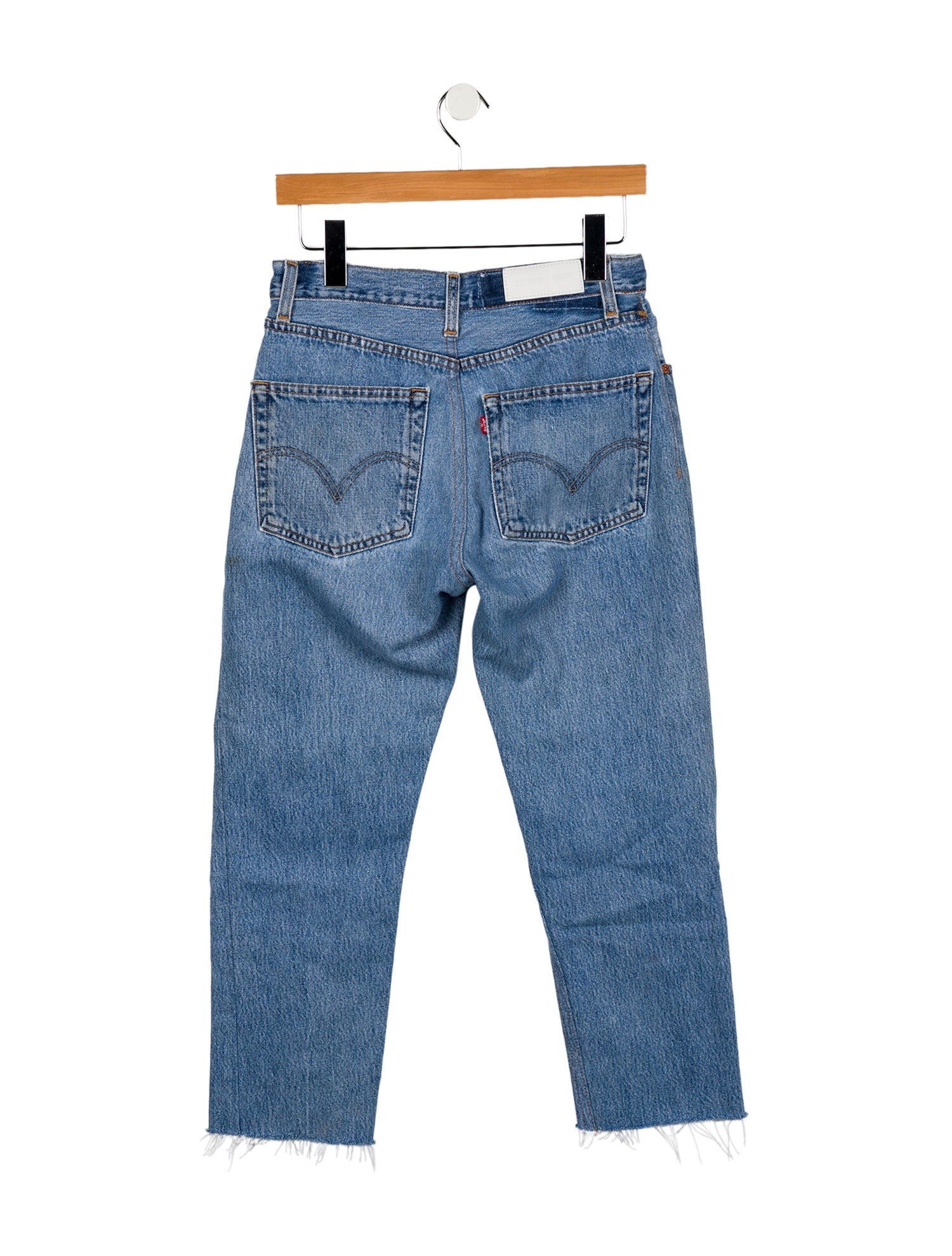 Re/Done X Levis Mid-Rise Straight Leg Jeans