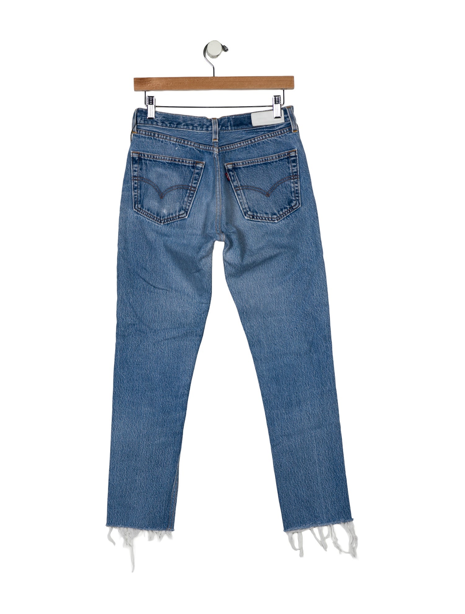 Re/Done X Levis Mid-Rise Straight Leg Jeans