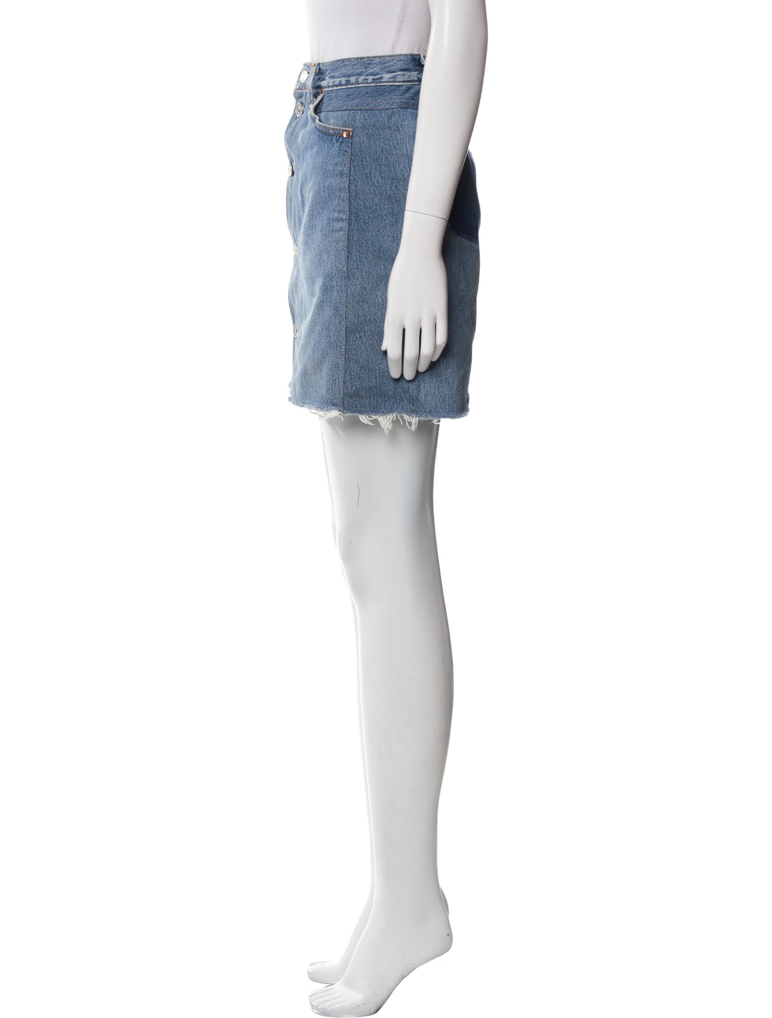 Re/Done X Levis Distressed Accents Mini Skirt