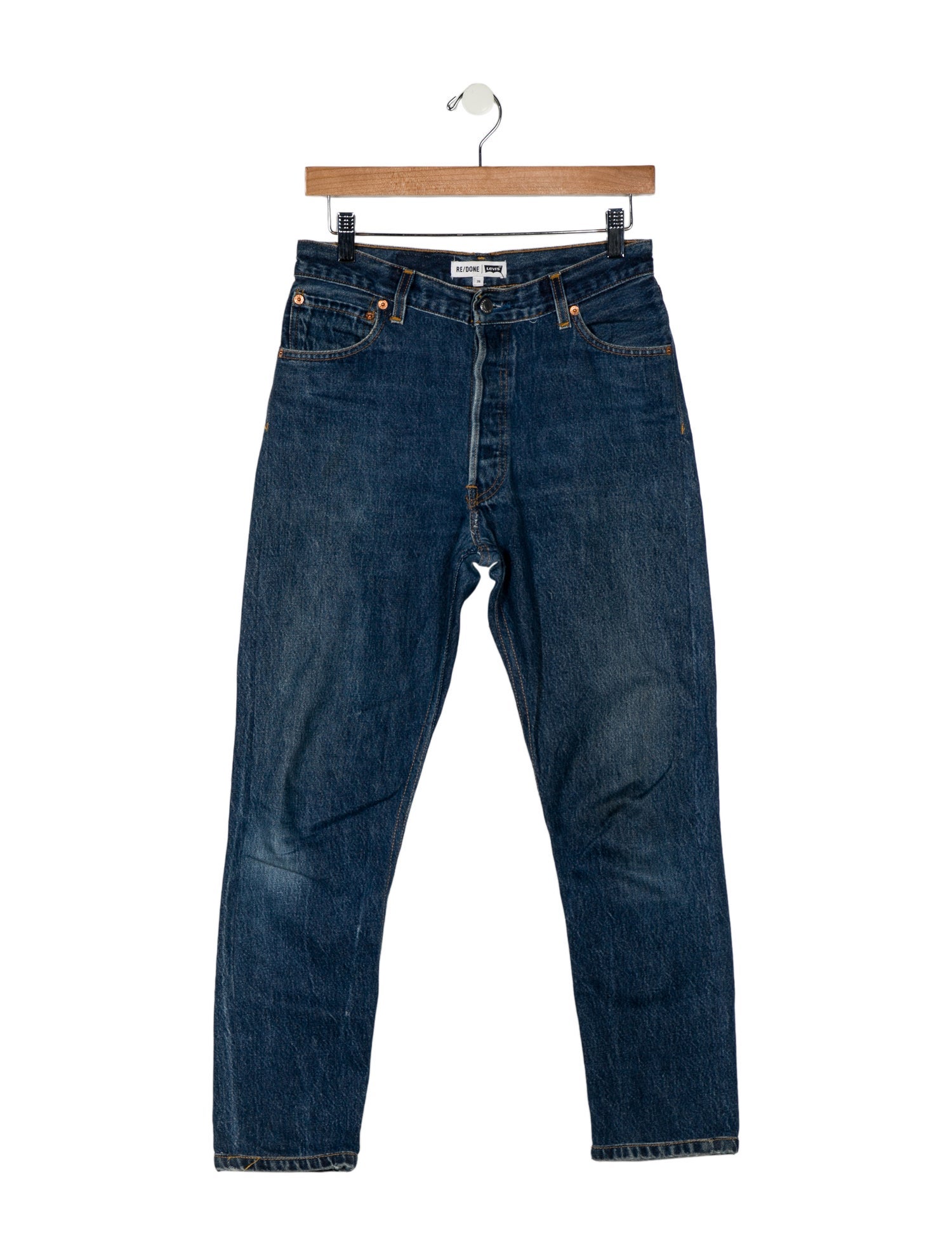 Re/Done X Levis Mid-Rise Straight Leg Jeans