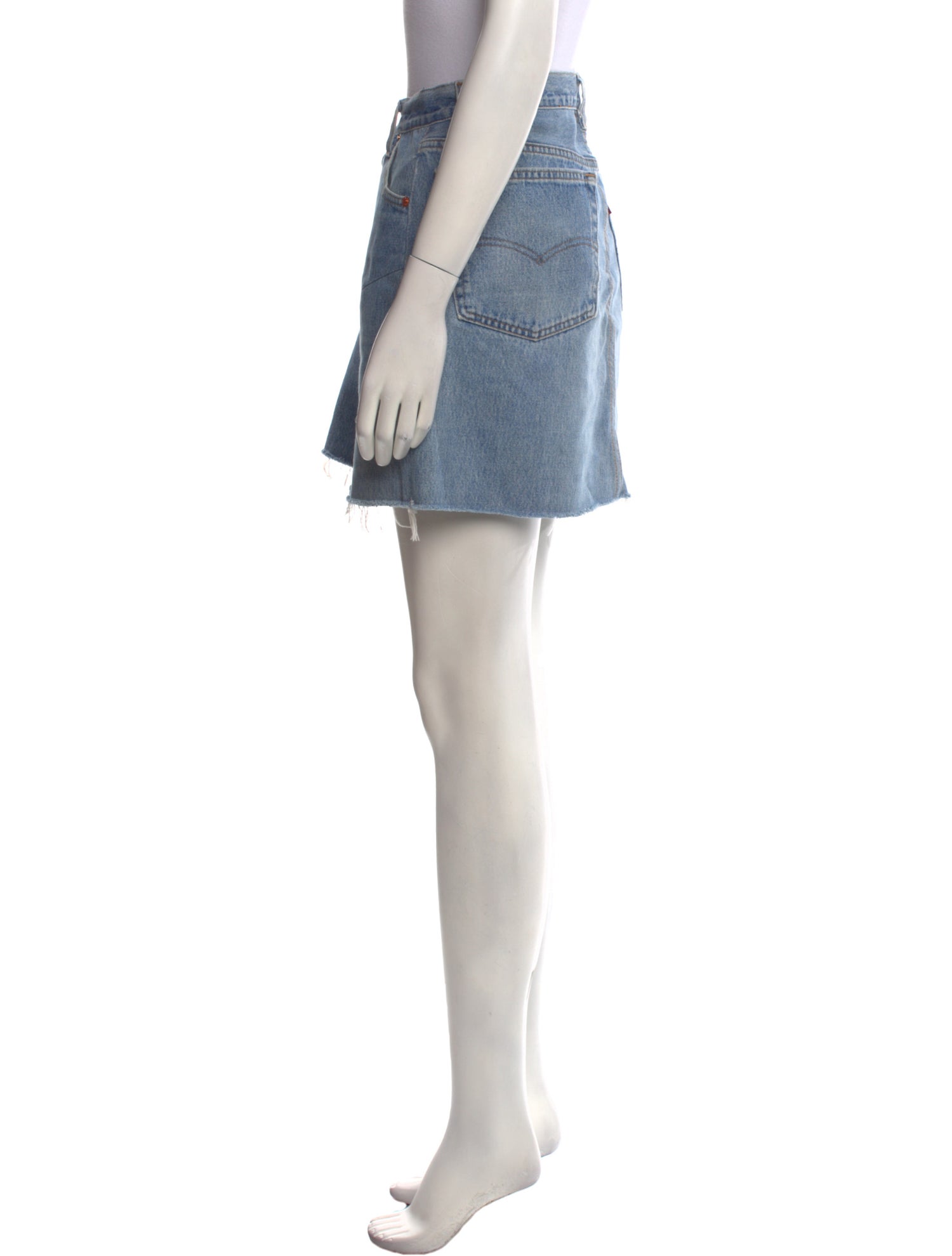 Re/Done X Levis Distressed Accents Mini Skirt