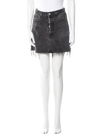 Re/Done X Levis Distressed Accents Mini Skirt
