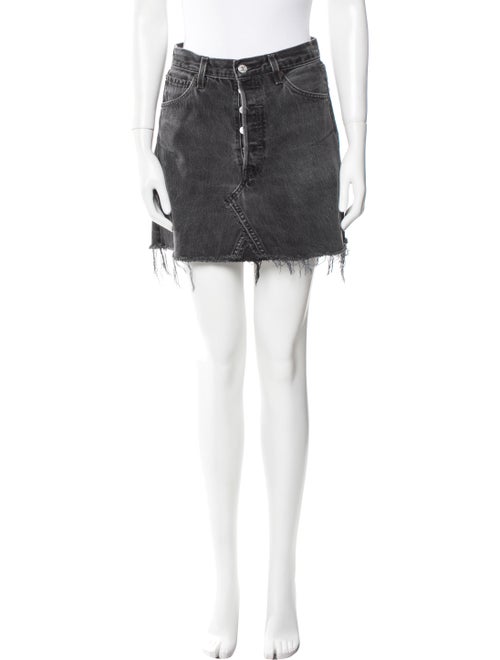 Re/Done X Levis Distressed Accents Mini Skirt