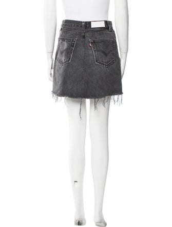 Re/Done X Levis Distressed Accents Mini Skirt