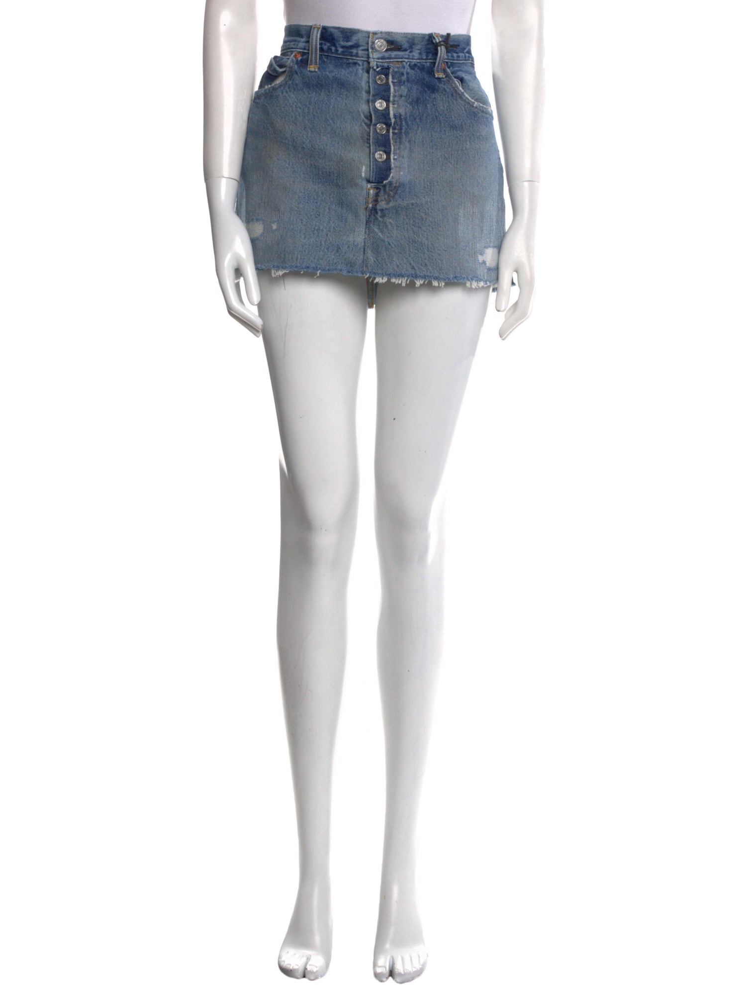 Re/Done X Levis Raw-Edge Trim Mini Skirt w/ Tags