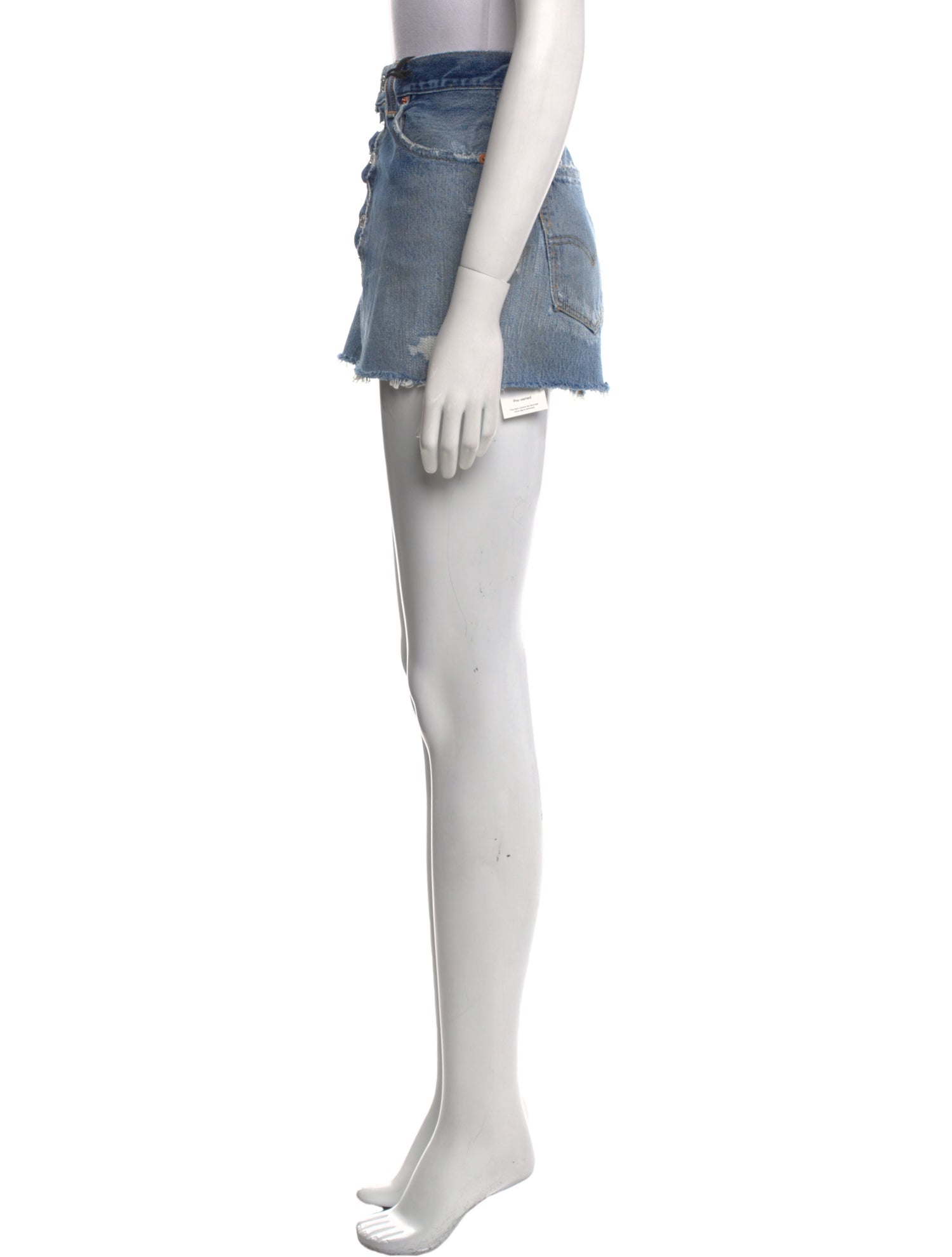 Re/Done X Levis Raw-Edge Trim Mini Skirt w/ Tags
