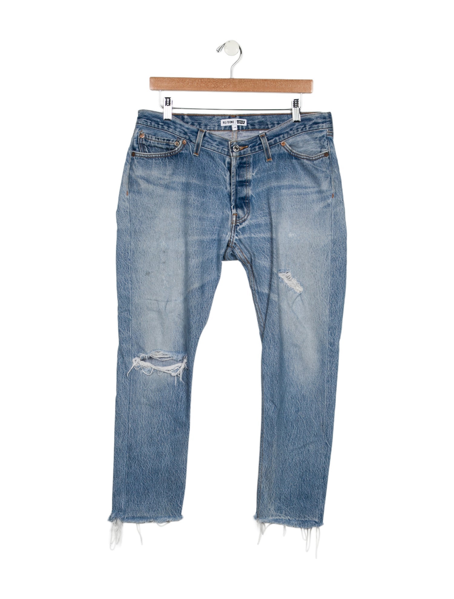 Re/Done X Levis Mid-Rise Straight Leg Jeans