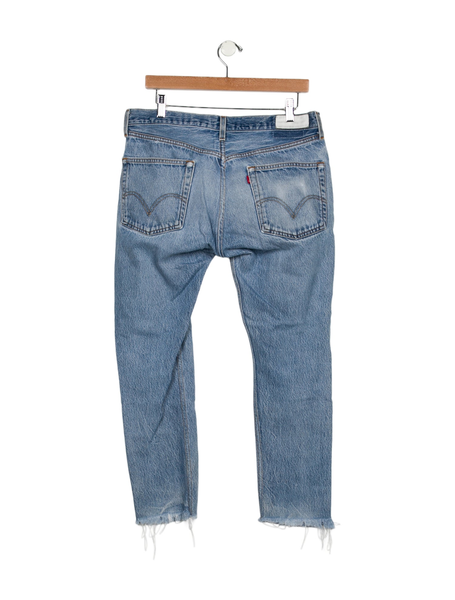 Re/Done X Levis Mid-Rise Straight Leg Jeans